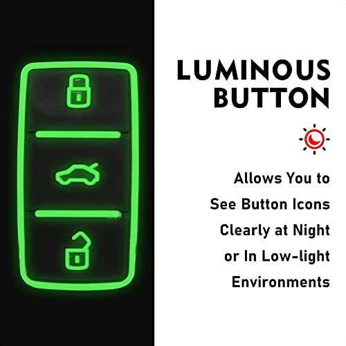 JVCV® Hard Case Key Cover Compatible with Volkswagen Polo Vento Jetta Ameo Passat and Skoda Rapid Laura Superb Octavia Fabia Yeti Folding Key - Stylish Durable Protection (Carbon Black)