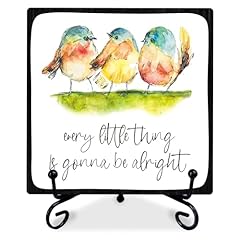 Three watercolor birds