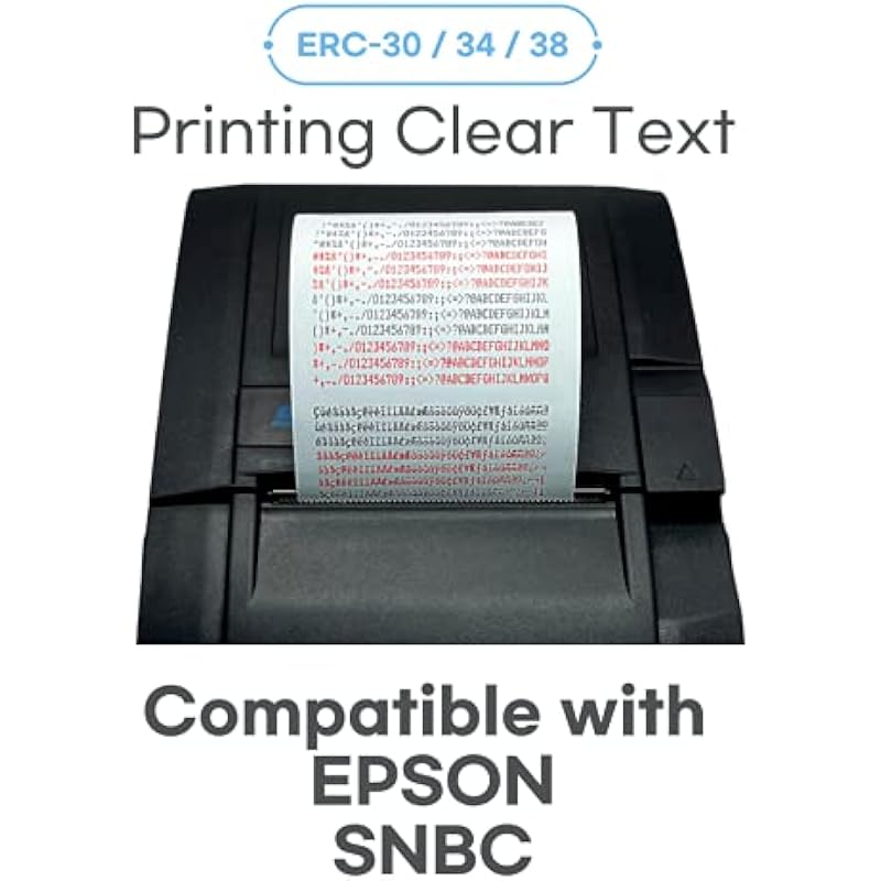ERC 30 / 34 / 38 Ink Ribbon Cartridge Black and Red Compatible Epson TM 200, TMU 220, TMU230 Printers (6 Pack) 상세이미지 4