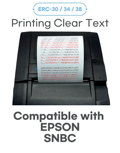 Pokanic Erc-30/34 / 38 Black And Red Ink Ribbon Cartridge Roller Replacement Receipt Kitchen Printer Compatible With Epson Tm-200, Tmu-220,Tmu-230, Bixolon, Snbc Srp-275, Srp-270, Btp-M280 (6 Pack) #TOP3