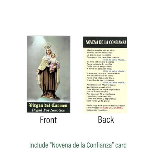 Catholic Town Sacred Heart of Jesus, Our Lady of Mount Carmel Leather Scapular, Brown (LSWCARD-BRN)3