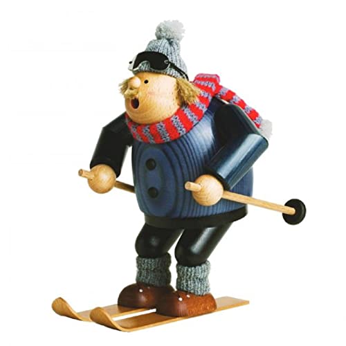 KWO Downhill Skier German Incense Smoker Skiing Decor
