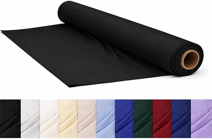 CraftsFabrics Plain Dyed Homespun Cotton Fabric – 100% Cotton – 110cm Wide – Soft Woven Craft Fabric for Sewing, Quilting, Dressmaking, Crafts & Home Décor (Black, 1 Metre Pre-Cut) — image 1