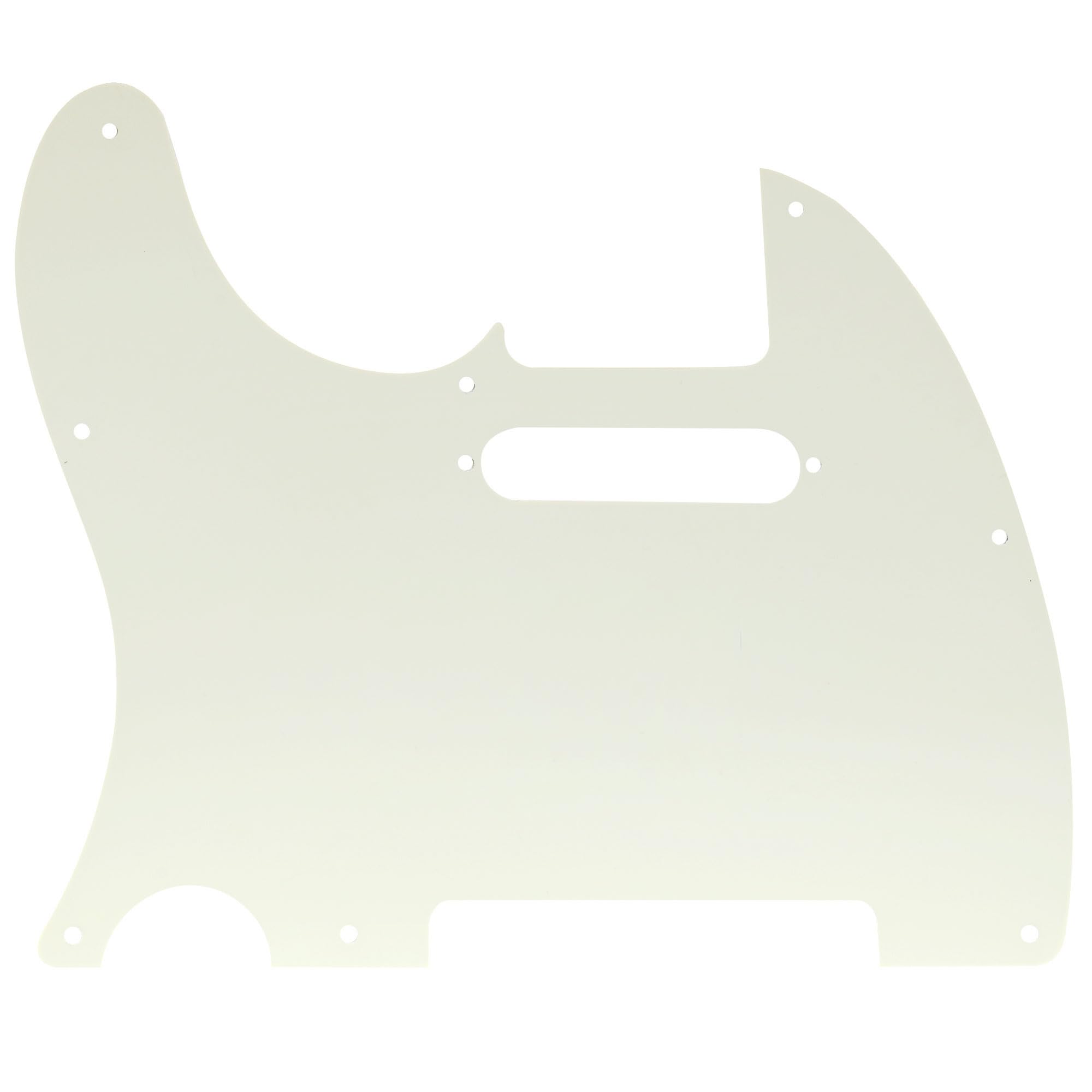 Musiclily 8 Hole Tele Guitar Pickguard for USA/Mexican Made Fender Standard Telecaster Modern Style, 3Ply Ivory