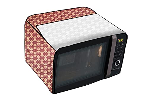 Image of Stylista PVC Microwave Oven Cover for LG 32 L Convection MC3286BRUM, Counterchange Pattern Brick