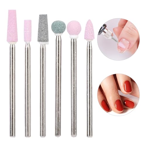 Juego de 6 brocas para taladro de uñas de acero inoxidable miniatura 2