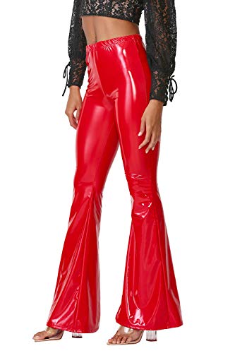 Women's J2 Love Faux Leather Bell Botom Flare Pants