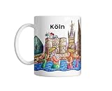 Tasse Köln Skyline | Koeln | Kaffee, Tee, Kakao, Geschenk Freunde, Familie, Weihnachten, Geburtstag | Keramik | kaffeebecher, 330ml, 33cl