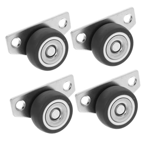 YOSADIER 4セット 静音製小型定向脚? 家具引き出し トレイ用側面取付 床保護 静音設計 ワードローブ キャビネット対応