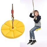[page_title]-ROCK1ON Schaukelsitz Schaukelteller Blume Tellerschaukel aus wetterfestem Kunststoff höhenverstellbar Outdoor Baumschaukel oder Einzelschaukel für den eigenen Spielplatz, 100 kg belastbar