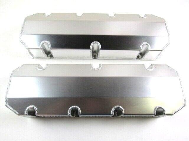 BBC 454 Fabricated Tall Alum Valve Cover Short Bolt Clear Anodize E41322CA
