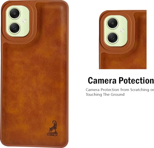 Image of AIBEX Shield Compatible with Samsung Galaxy A05 / Samsung Galaxy F05 / Samsung Galaxy M05 Back Cover | Flexible Vegan Leather | Full Camera Protection | Raised Edges | Super Soft-Touch | Bumper Case