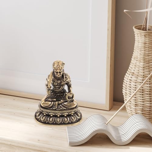 Estatua pequeña de Buda decorativa de cobre 6 cm miniatura 7