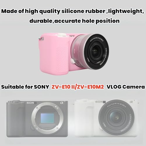 Funda de silicona para cámara Sony ZV-E10 II, rosa miniatura 2