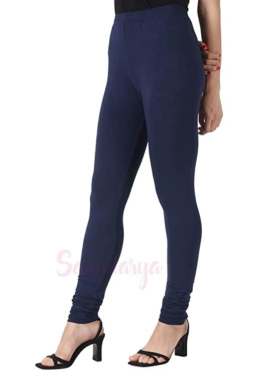 Image of Ultra Soft Cotton Slim fit Solid Color Attractive Casul wear Leggings for Womens - Pack of 2 pcs