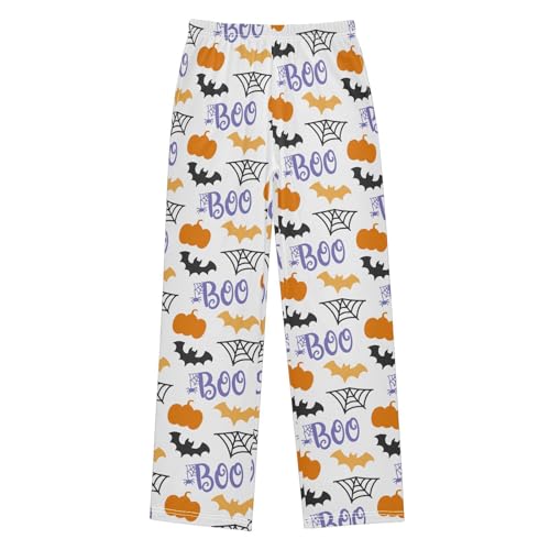 ZZXXB Bat Boo Boys Long Pants Soft Trousers Elastic Waist Kids Lounge Bottoms with Pockets S-XL