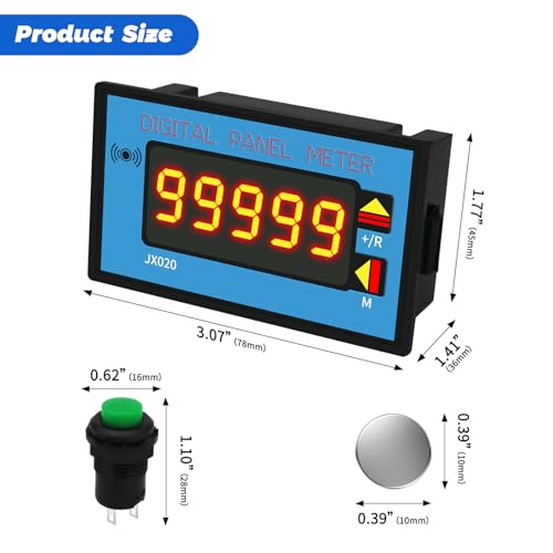 Compteur numérique avec relais 24 VDC et écran LCD haut/bas