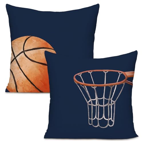 KAIOUS Basketball Pillow Cases 18x18 Set of 2