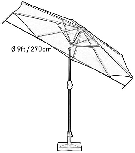 Parasol de jardin pour ombrager une table de repas extérieure
