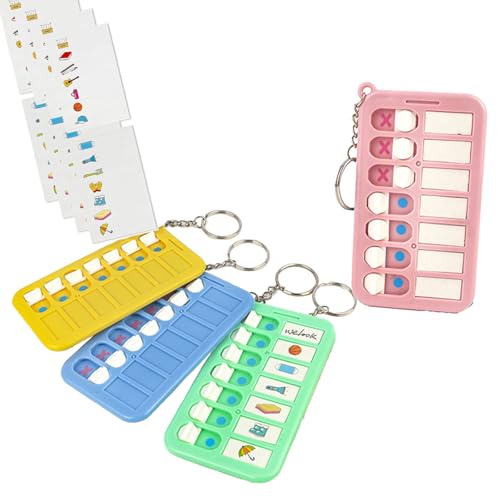 SKDFHOD Pack of 4 Memo Checklist Boards, To Do List Memo, To Do List Checklist Boards, Task Board Children for Children Adults Schedule Learning Planning Reminder, Task Planner for ADHD