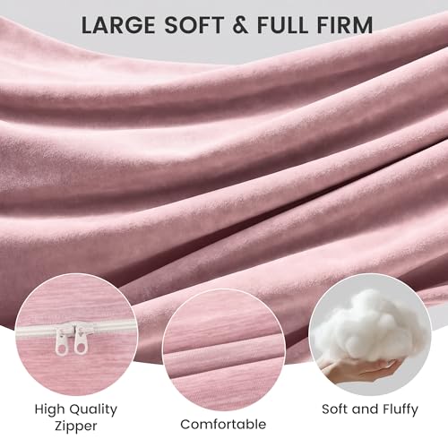 Image of Jcickt Pregnancy Pillow for Sleeping,59 inch Maternity Pillow with Removable Washable Cover,J-Shaped Cooling Full Body Pregnant Pillow -Support for Backs,Legs, Belly, HIPS, Improve Sleep-Pink