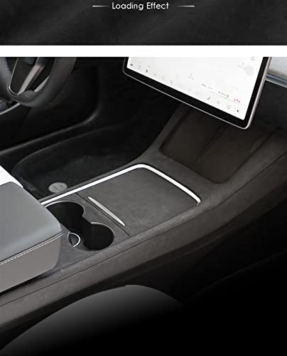 Pegatina decorativa premium de titanio para consola de Tesla Model 3 y Y 6