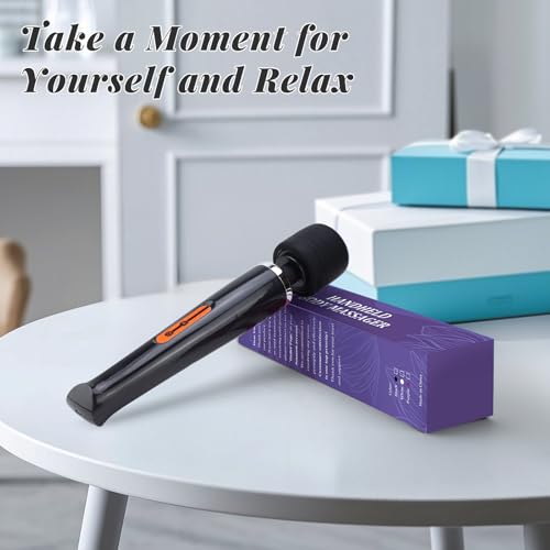 Image of Rechargeable Wand Massager for Women, 10-Speed Cordless Handheld Massager, Portable Electric Deep Tissue Massage Tool for Full Body Muscle Recovery, Neck, Back, Shoulder & Foot (Black-USB)