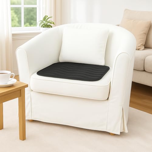 ComfortCare, Black, Washable Incontinence Pad Bed Protector Sheet, (Chair pad, 60 x 60cms)…