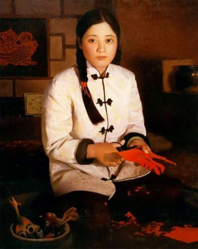Impression tableaux peinture sur toile faire du papier par Han wu Shen 60x90cm