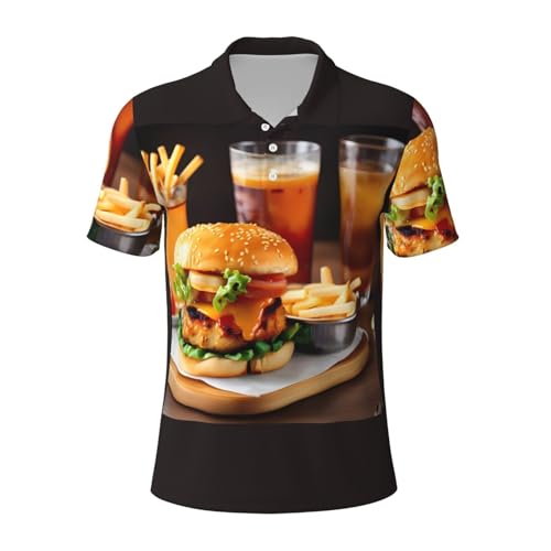 Polo homme respirant anti-transpiration à col boutonné et motif rigolo