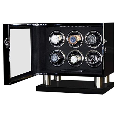 IIPOSAQQ Caja de reloj con pantalla táctil LCD, unisex, con motor silencioso, cuerda automática, ideal para Navidad