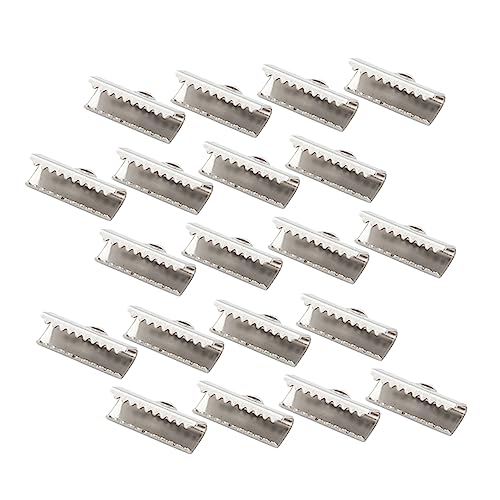 GLSTOY DIY Jewelry Making Findings 100pcs Stainless Steel Clip Buckle Clamps Elastic Cord Crimp Ends for Ribbon Clasps