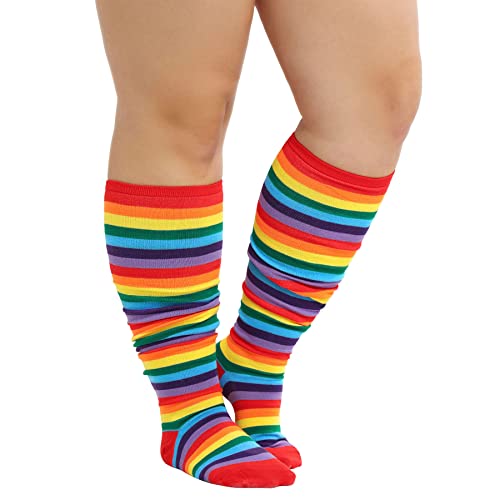 Zando Plus Size Thigh High Socks Extra Long Leg Warmers Over Knee Thick Socks Chunky Knit Thigh High Stockings4