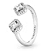 Produktbild PANDORA Ring "quadratisch, offener Ring" Silber 198506C01