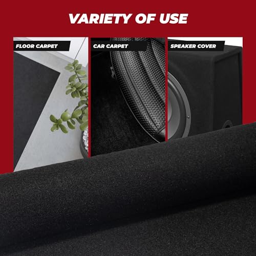 Image of Bbox Black Carpet Non-Woven Febric | Length: 72 inch (6 ft.), Width: 43 inch (3ft 7in) | for Speaker Sub Box Carpet Home, Auto, RV, Boat, Marine, Truck & Car Trunk Liner, 43x72 (Pack of 10)