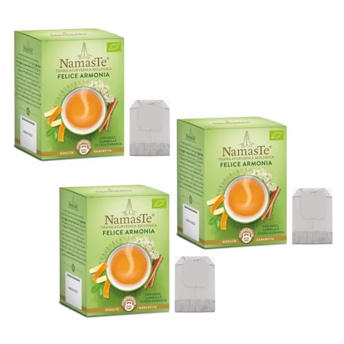 Pompadour® | Feliz Armonía Infusión Ayurvédica Orgánica | Infusión BIO Anís, Canela y Cáscara de Naranja - 3 x 15 Filtros