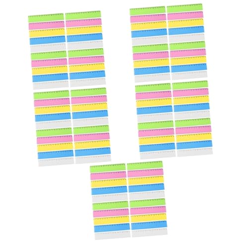 Règle plastique colorée DOITOOL pour école | Lot de 125 pièces réutilisables