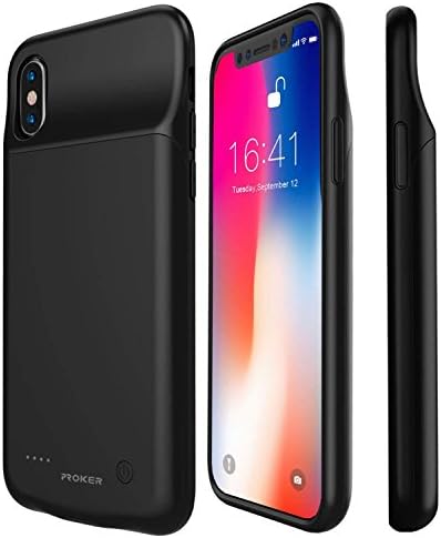 iPhone X Battery Case,Proker 3200mAh Slim External Charger Case Portable Protective Charging Case for iPhone X 5.8inch Extended Battery Pack [Support Lightning Headset]