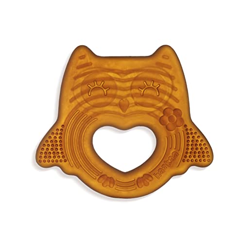 Image of haakaa Silicone Owl Teether,Food-Grade Smiling Teething Toy for Infants, Soft Chew Toys for Babies, BPA Free, Toy for 3 Months+