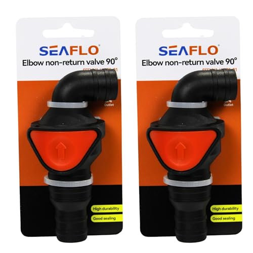 Image of SEAFLO in-Line / 90 Quick Disconnect Non-Return Check Valve PA6+GF+POM Construction, Anti-Backflow Design, Versatile Applications (Choose Size and Style)