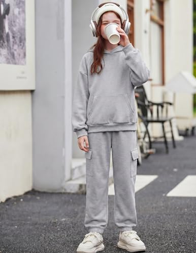 Image of Arshiner 2 Pieces Girls Outfits Fall Sweatsuits Sweatshirts and Sweatpants