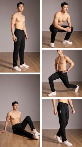Image of Flapfit Men's Regular Fit Track Pants with Zipper Pocket||Track Pants for Men