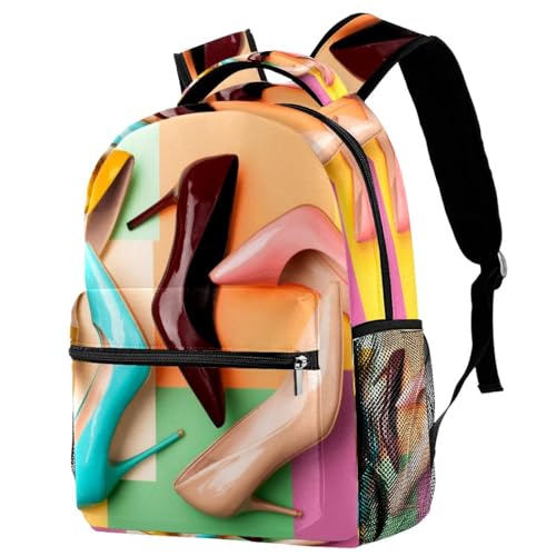 Sac à dos imprimé talons hauts colorés au style unique