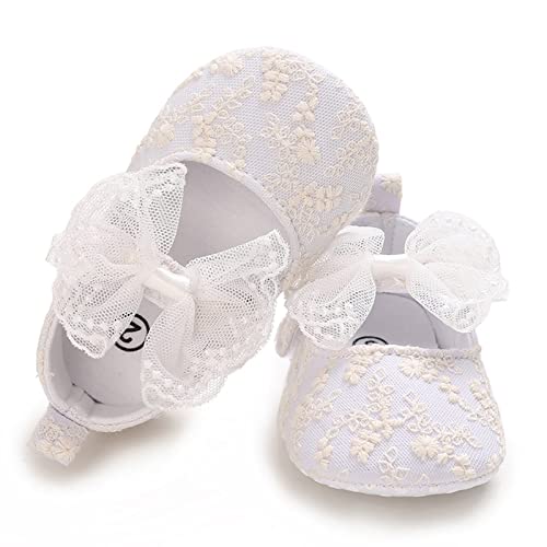 Spring and Summer Children Baby Toddler Shoes Girls Casual Shoes Lightweight Flat Sole Solid Color White Breathable Comfortable Bow Knot 6 Toddler Shoes4