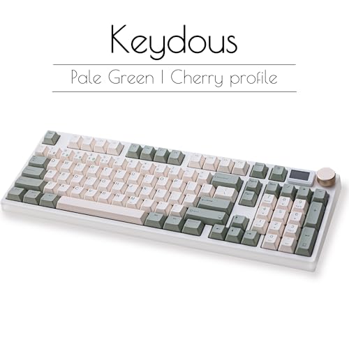NJ98 Wireless Custom Mechanical Keyboard with Screen Knob 96% Hot Swappable RGB Keyboard Mac Windows (Pale Green, Brass Plate-Box Taro Ice Cream Pro) by keydous - Image 2