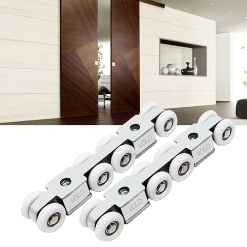 Image of Volo 8 Wheels Door Track roller, Roller for C channel, Hanging Door Slide Wheel Track, Track Roller Sliding Door Roller Set Caster Sliding Door 8 Wheel Kit