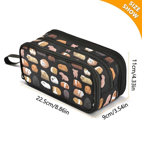 Image of Fisyme Guinea Pig Cartoon Pencil Case Large Capacity Pen Box Makeup Pouch Holder Organizer Stationery Bag for School Office College Adults