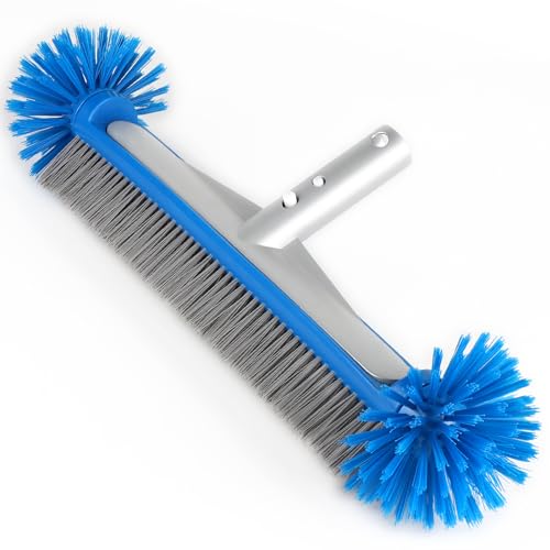 LALAGO Brosse Piscine Ronde, Tête de Brosse de Piscine sans Perche, Balai Piscine avec Les Poils Hémisphériques, Brosses à Récurer Rondes pour Mur et Carrelage, Brosses pour Salles de Bains et Jardins
