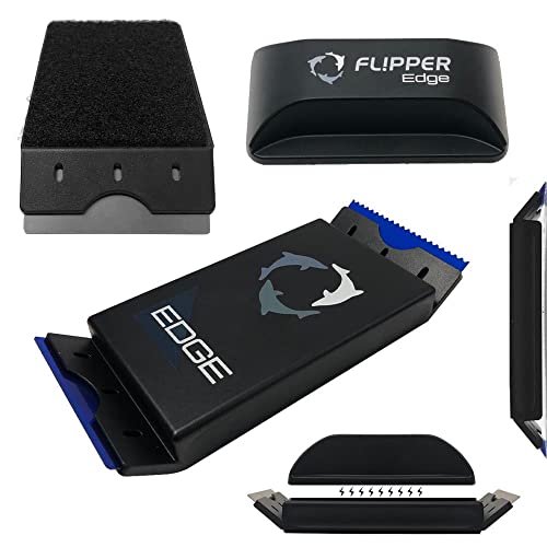 Flipper Edge 2-In-1 Scrubber Scraper Floating Magnetic Fish Tank Aquarium Cleaner With Dual Blades - Efficient Glass & Acrylic Aquarium Cleaning Tools (Standard) #TOP2