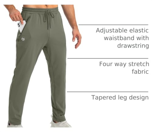 Image of G Gradual Men's Sweatpants with Zipper Pockets Tapered Joggers for Men Athletic Pants for Workout, Jogging, Running